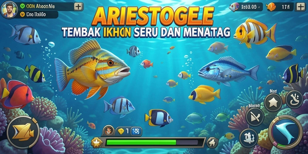 Tampilan gameplay seru dari ARIESTOGEL saat menangkap ikan.