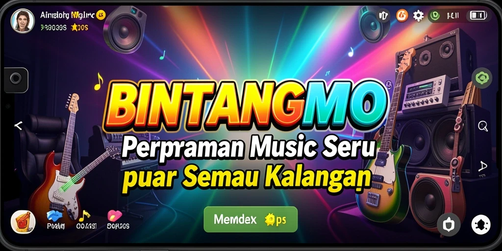 Tampilan screenshot BINTANGMPO dengan gameplay musik yang seru.