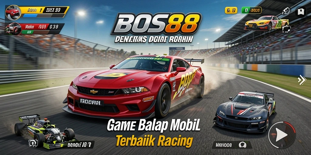 Screenshot menampilkan adrenalin tinggi dalam balap mobil.