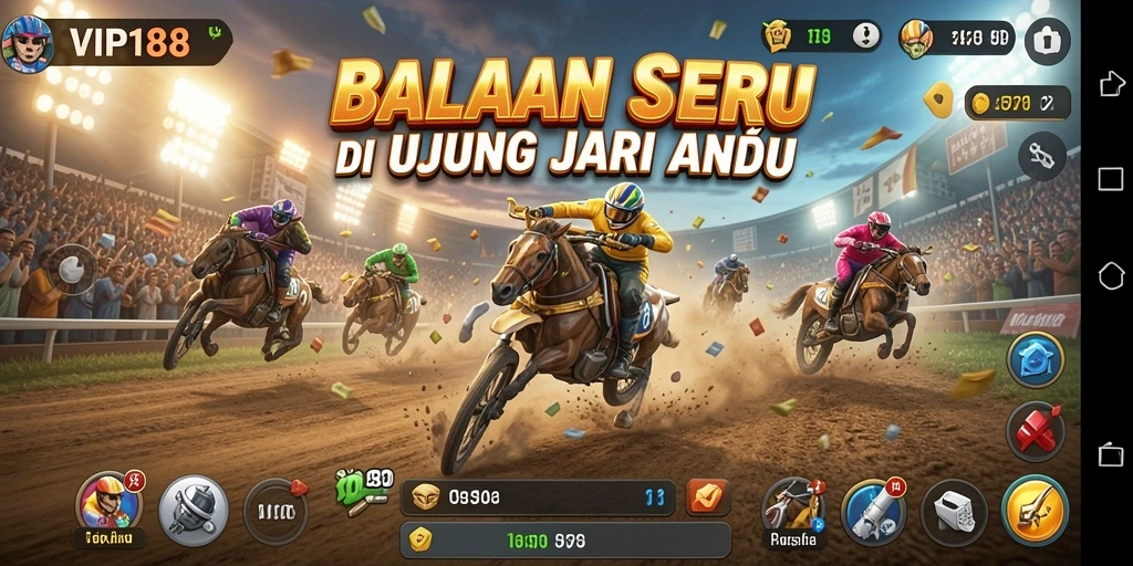 Tangkapan layar VIP188 menampilkan aksi balapan yang mendebarkan dan grafis menawan.